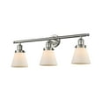 thumbnail image 1 of Innovations 3-LT LED Small Cone 30" Bathroom Fixture - Brushed Satin Nickel - 205-SN-G61-LED, 1 of 1