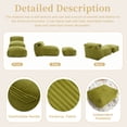 thumbnail image 5 of Big Bean Bag Chair for Adults, Lounger Large Bean Bag Sofa, Memory Foam Filled Beanbag Chair for Living Room, Bedroom, Balcony, Comfy Corduroy Bean Bag Chair with Ottoman, Ergonomic Support (Olive), 5 of 11