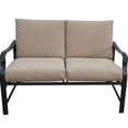 thumbnail image 2 of Metal Loveseat and Table in Rich Black / Ideal for Home Lounges, 2 of 3