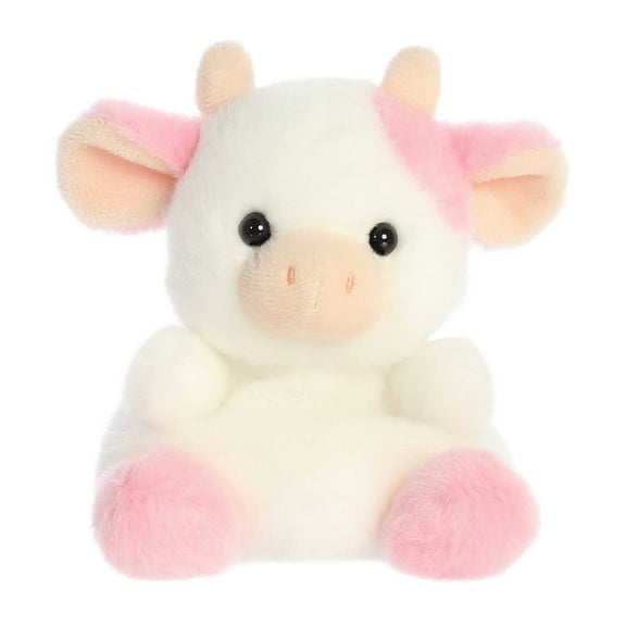 Aurora - Mini Pink Palm Pals - 5" Belle Strawberry Cow - Adorable Stuffed Animal