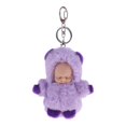thumbnail image 2 of Llavero de Muñeca de Bebé Durmiente de Simulación de 10 Cm, Llavero con Pompón, Colgante para Regalos de Niña Y Mujer Púrpura Sunnimix Sleeping Doll Key Chain, 2 of 8
