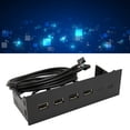thumbnail image 3 of Panel Frontal del Cubo USB2.0, 4 Puerto Panel frontal del panel delantero Ócico Sobre Sobre la Protección de Corriente Con tornillos para una caja de computadora de PC, 3 of 7