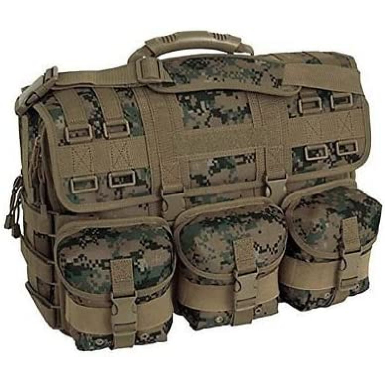 Marpat Woodland Camo MOLLE Tactical Laptop Field Briefcase Shoulder Bag