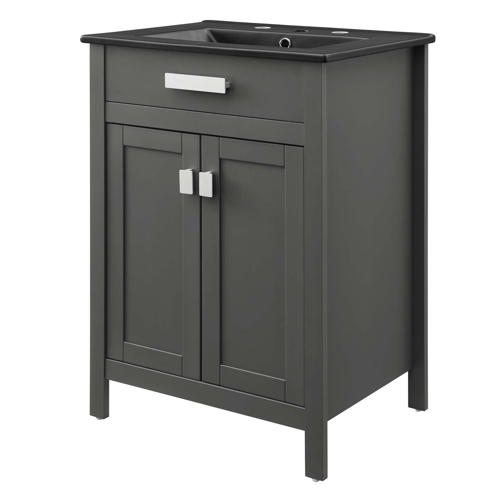 Sink Vanity Cabinet, Wood, Grey Gray Black, Modern Contemporary Urban ...