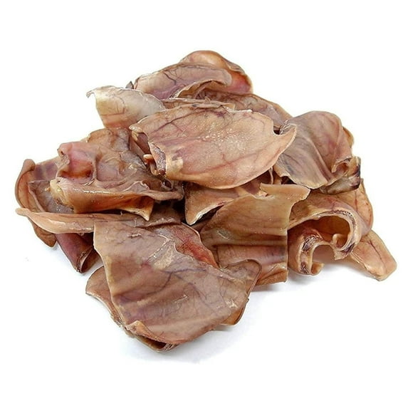All Natural Jumbo Whole Pig Ears for Dogs (100 Pack) – 100 Natural Pork Ear Dog Treat by TiaGOC, 2.5 Pound (Pack of 1)