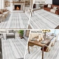 thumbnail image 5 of 5'x7' Area Rugs for Living Room Bedroom, Gray Wood Washable Rug Carpet Runner Indoor Outdoor, Modern Art Retro Grey Wooden Textures Non Slip Floor Mats Area Rug for Kitchen, Nursery, 5 of 8