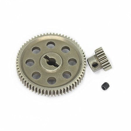 Hobbypark 11184 Steel Diff Differential Main Metal Spur Gear 64T 11119 Motor Gear 17T RC Replacement Parts for Redcat HSP 1/10 Monster Truck