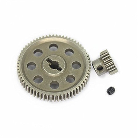 Hobbypark 11184 Steel Diff Differential Main Metal Spur Gear 64T 11119 Motor Gear 17T RC Replacement Parts for Redcat HSP 1/10 Monster Truck