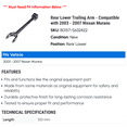 thumbnail image 2 of Rear Lower Trailing Arm - Compatible with 2003 - 2007 Nissan Murano - Dorman, 2 of 2