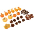 thumbnail image 1 of 1 Juego de decoración de otoño, Calabaza Artificial de Halloween, Hojas de arce, piñas artificiales, bellotas, 1 of 5