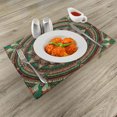 thumbnail image 2 of Ambesonne Green Place Mats Set of 4, Bicolor Folk Mandala Ethnic, Standard Size, Chestnut Brown, 2 of 5