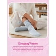 thumbnail image 3 of Justice Slouch Boot Socks for Girls, Warm Cozy Socks for Daily Wear, 4 pk Pink, 3 of 7
