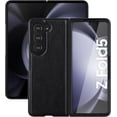 thumbnail image 3 of Case for Samsung Galaxy Z Fold 5 (2023) with Cover Screen Protector, PU Leather & Hard PC Bumper Phone Case for Galaxy Z Fold5 - Black, 3 of 11