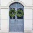 thumbnail image 4 of BOPORO 24" Norfolk Pine Wreath for Front Door, Artificial Christmas Wreath Faux Pine Green Wreath for Wall Windows Mantle Outdoor Outside Christmas Decoration, 4 of 6