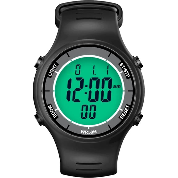 Digital Watch with Stopwatch Countdown Timer EL Backlight,Ultra-Thin Large Display 5ATM Digital Wrist Watches for Men Women