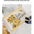 thumbnail image 6 of Shag Bath Rugs Farm Yellow Sunflower Honey Bee Plush Soft Fluffy Doormat Floor Carpet,Non-Slip Living Room Bedroom Kitchen Entryway Door Mats Country Plaid Vintage Linen, 6 of 6