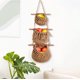 thumbnail image 4 of Cestas colgantes de frutas de 3 niveles para puerta, cestas de yute tejidas a mano para pared, para decorar y guardar en la cocina, sala de estar, baño y dormitorio., 4 of 5