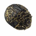 thumbnail image 5 of SPRING PARK Fashion Women Lace Flower Golden lines Pleat Beanie Mesh Turban Elegant Muslim Chemo Cap Head Wrap, 5 of 6