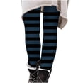 thumbnail image 3 of THDHVS Girls Leggings,Girls Halloween Striped Print Pants with High Waisted Elastic for Comfortable Wear Soft Tight Fits Spooky Theme Navy, 3 of 7