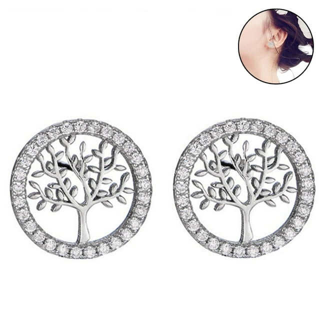 Boucles d'Oreilles Pendantes en Argent Sterling avec 8 Perles