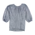 thumbnail image 2 of Blusa campesina con lentejuelas Alfani para mujer azul pequeña, 2 of 2