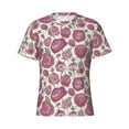 thumbnail image 4 of Vsdgher Rose Flowers Print Men's Dry Fit Mesh Athletic Shirts Moisture Wicking Tennis T-Shirt Tops, 4 of 9
