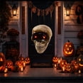 thumbnail image 5 of YOHAVEN Halloween Motion Sensor Skull Decoration Glowing Red Eyes Hanging Floor Indoor Outdoor Haunted House Party Scary Decor, 5 of 9