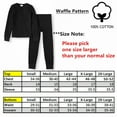 Men's Winter Waffle Knit Thermal Long Johns 100 Cotton Underwear Top