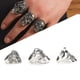 thumbnail image 5 of Anillo De Calaveras De Plata, Práctico Y Práctico Juego De Anillos De Calaveras Para El Tiempo Diario Para Fiestas Y Viajes, 5 of 7