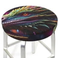 thumbnail image 3 of Susaid Colorful Dragon Head Profile Print Elastic Bar Stool Cover Personalized Washable Stool Cover for Barbershop Home Bar Kitchen-12 inch, 3 of 7