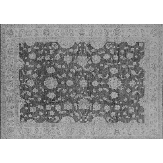 Ahgly Company Indoor Rectangle Oriental Gray Industrial Area Rugs, 5' x 7'