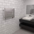 thumbnail image 5 of Amba Quadro Q-2016 Dual-Purpose Towel Warmer and Radiator with 6 Bars, Brushed Finish, 5 of 7