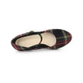 thumbnail image 4 of BLISSFUL STEP Women's Pump Plaid Platform Stiletto Heels Pumps Red Green 6.5, 4 of 7