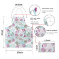 thumbnail image 7 of Pioneer Flower Floral Print Pattern Apron-Garden Aprons for Women with Pockets-Cotton Linen Waterproof Kitchen Cooking Gardening Aprons Adjustable for Kitchen,Cooking,BBQ and Salon 33x27 Inch, 7 of 7