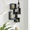 thumbnail image 6 of Danya B. Blocchetto Intersecting Cubes Wall Shelf Unit - Horizontal or Vertical - Black, 6 of 11