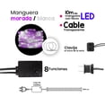 thumbnail image 2 of Manguera Navideña Decorativa Importadora La Merced Paquete 3 Pz Luz Led Blanco/Morado Uso Exterior/Interior Cable Recubierto Gel 10 m, 2 of 3
