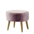 thumbnail image 4 of Home Soft Things Heavy Faux Fur Oval Ottoman - Wood Rose - 22" x 18" x 18", 4 of 5
