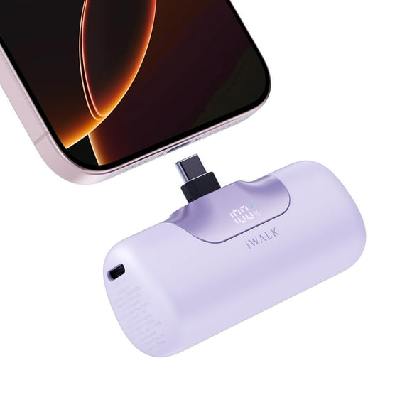 Cargador portátil iWalk 5500 mAh 22,5 W de carga rápida morado