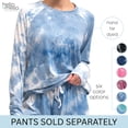 thumbnail image 4 of Hello Mello Dyes The Limit Lounge Long Sleeve Pajama Top, Blue Large/X-Large (Women's), 4 of 8