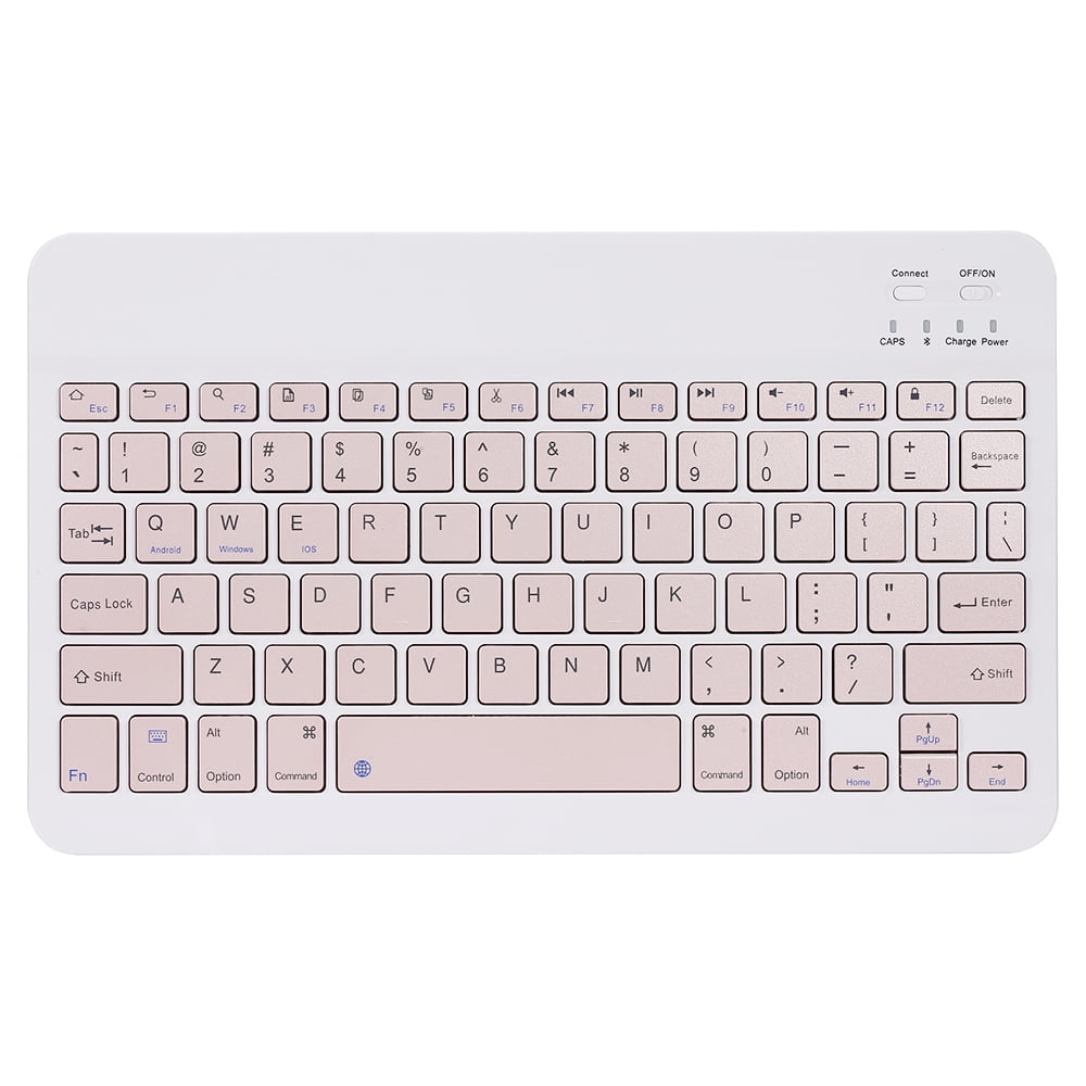 Andoer 10-inch Wireless BT Keyboard Mobilephone Tablet Universal Pink