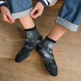 thumbnail image 3 of Naloa Forest Black Ghost Warrior Ankle Socks for Women Non Slip Socks No Show Socks Classic Low Cut Casual Socks Casual Socks, 3 of 7
