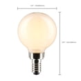 thumbnail image 2 of Satco 5.5w G16.5 Globe Filament LED 2700K Candelabra Base Dimmable - 60w equiv, 2 of 10
