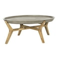 thumbnail image 3 of Safavieh Hadwin Outdoor Modern Concrete Oval Coffee Table - Dark Grey, 3 of 9