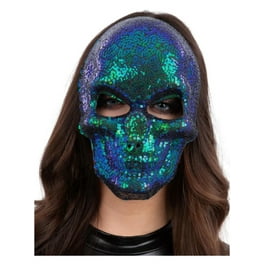 Sequin Skull Mask Two Tone Blue Green The Purge Sequin Skull Mask Two Tone Blue Green The Purge