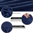 thumbnail image 3 of Unique Bargains Stretch Plush Short Dining Chair Cover Slipcovers Navy Blue, 3 of 7