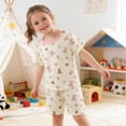 thumbnail image 2 of WRKEKC Boys and Girls Summer Outfits Thin Breathable Short Sleeve T Shirt and Shorts Pajama Set for 6 Months-10 Years, 2 of 5