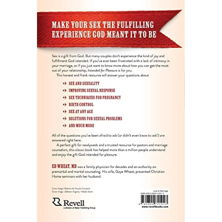 Intended for Pleasure: Sex Technique and Sexual Fulfillment in Christian  Marriage, (Paperback) - Walmart.com