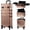 Rose Gold Diamond, variant on 4 in 1 Rolling Makeup Case Professional Makeup Box with Wheels Large Cosmetic Train Case for Hairstylist Artist Nail