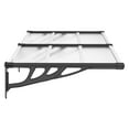 thumbnail image 4 of vidaXL Door Canopy Black and Transparent Polycarbonate, ABS, Aluminum, 4 of 6