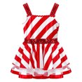 thumbnail image 4 of Jhaoyu Kids Girls Sequins Striped Tutu Dance Dress Figure Skating Dress Christmas Party Candy Cane Red 2T, 4 of 7